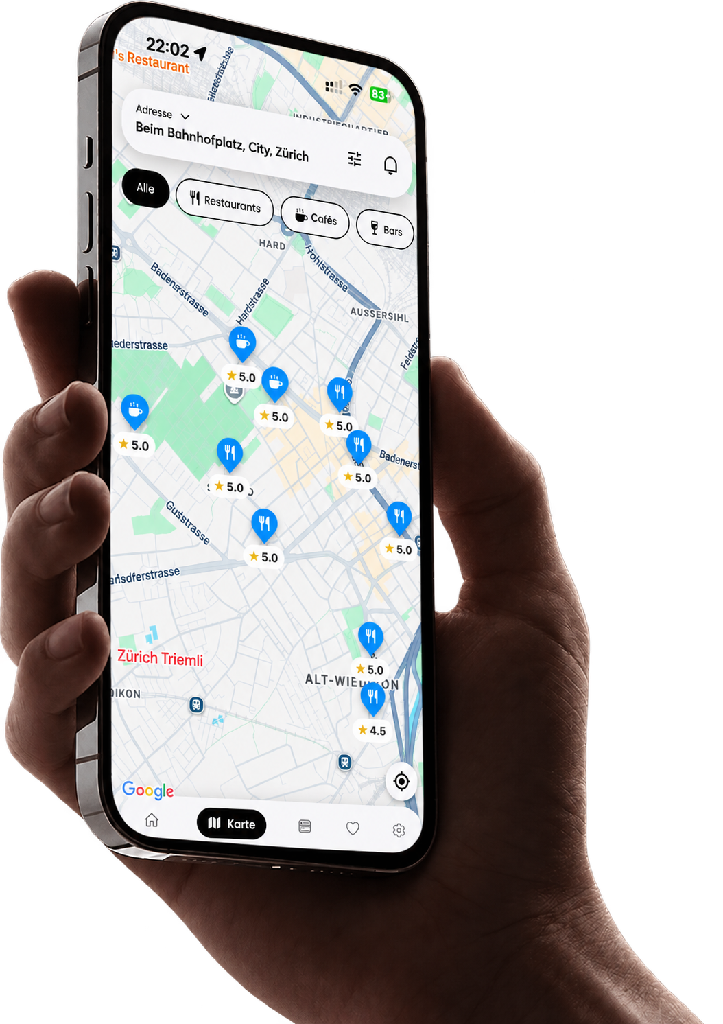 LocalLoop App auf dem Smartphone