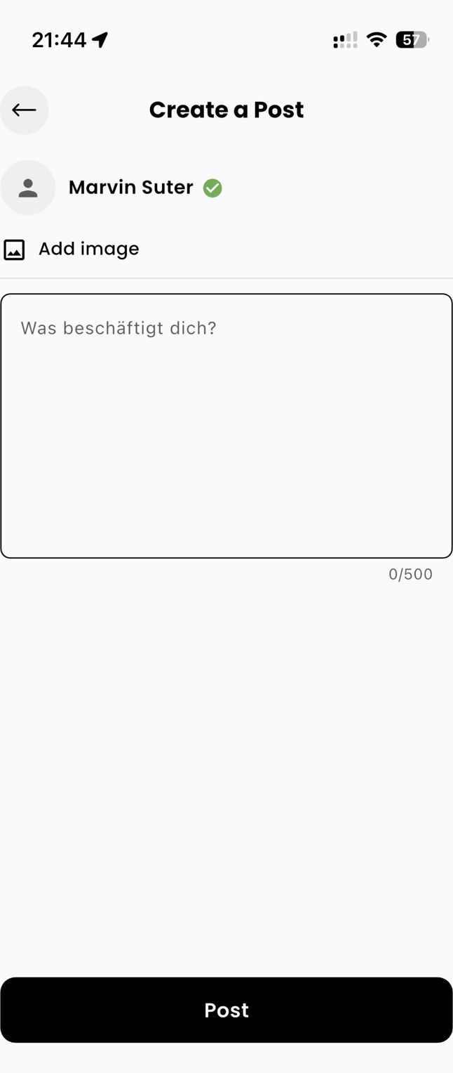 LocalLoop App – Beitrag erstellen und teilen