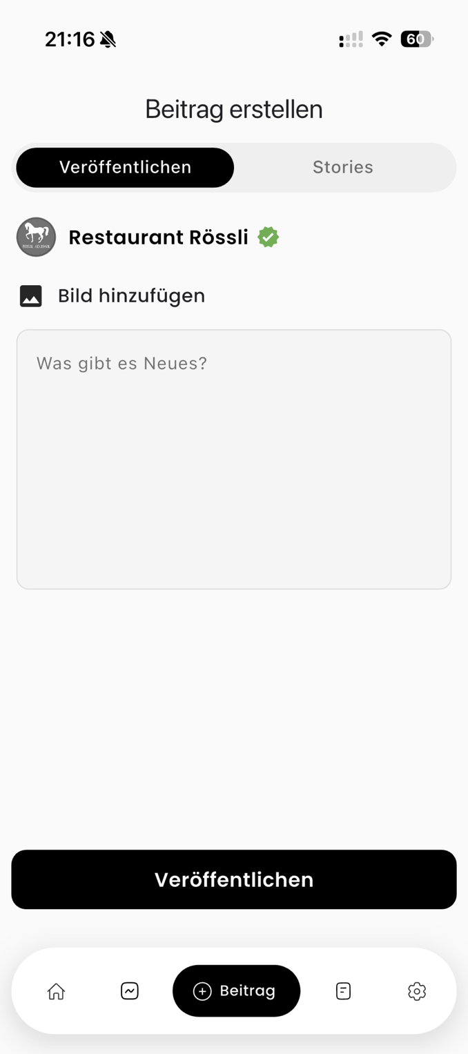 LocalLoop App – Beitrag erstellen und Angebot veröffentlichen