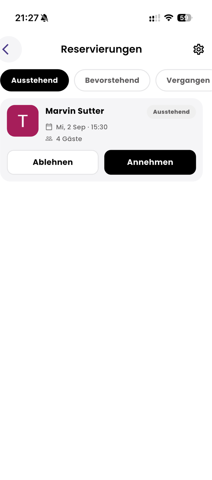 LocalLoop App – Reservierungen und Gäste verwalten
