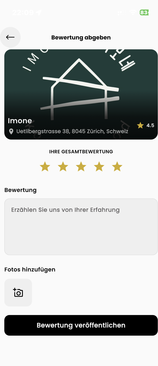 LocalLoop App – Bewertung schreiben und Fotos teilen