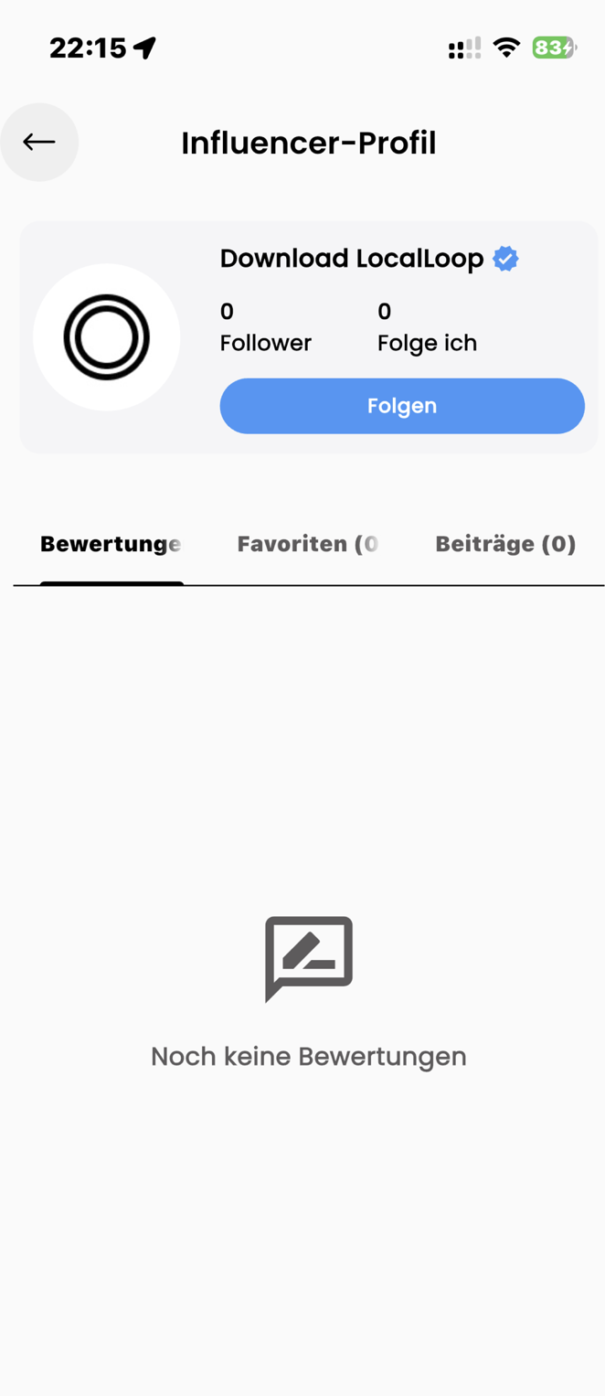 LocalLoop App – Foodies und Creators folgen